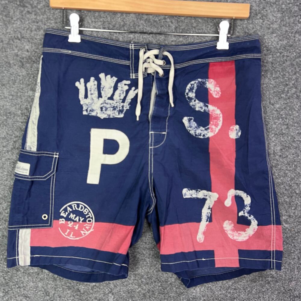 Vintage‎ Polo Ralph Lauren Swim Shorts Trunks Mens Size 34 blue
